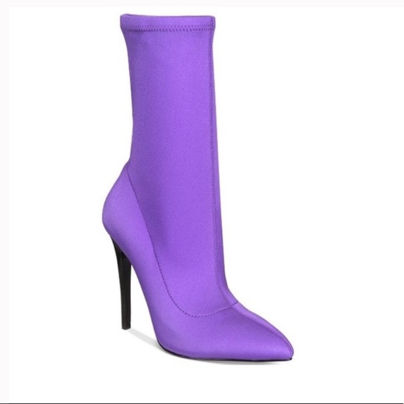 Call It Spring Shoes - Call It Spring Hailassi Sock Bootie in Purple